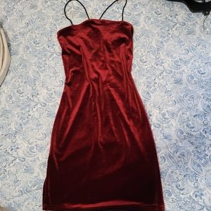 🟣 Red Bodycon Dress